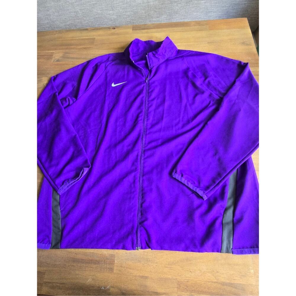 Nike Men's Dri-FIT Purple Zip Track Jacket Athletic Size XXL